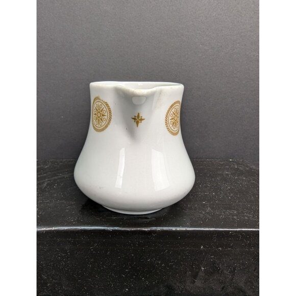 Shenango China 3 1/8" Restaurant Ware Individual Creamer R-26 Brown Design - Picture 2 of 6